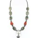 InlaidCertified Authentic Navajo .925 Sterling Silver Jasper Turquoise Native American Necklace 15880-2 InlaidCertified Authentic Navajo .925 Sterling Silver Jasper Turquoise Native American Necklace 15880-2