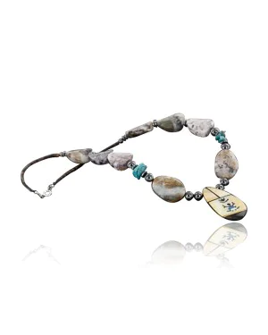 InlaidCertified Authentic Navajo .925 Sterling Silver Jasper Turquoise Native American Necklace 370983423253 InlaidCertified Authentic Navajo .925 Sterling Silver Jasper Turquoise Native American Necklace 370983423253