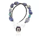 InlaidCertified Authentic Navajo .925 Sterling Silver LAPIS Turquoise Native American Necklace 15854-7