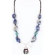 InlaidCertified Authentic Navajo .925 Sterling Silver LAPIS Turquoise Native American Necklace 15854-7