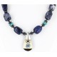 InlaidCertified Authentic Navajo .925 Sterling Silver LAPIS Turquoise Native American Necklace 371068469412