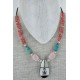 InlaidCertified Authentic Navajo .925 Sterling Silver Quartz Turquoise Native American Necklace 370893860650
