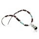 InlaidCertified Authentic Navajo .925 Sterling Silver Tigers Eye Turquoise Native American Necklace 390661969194