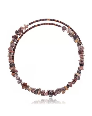 Jasper Certified Authentic Navajo Native American Adjustable Choker Wrap Necklace 25564