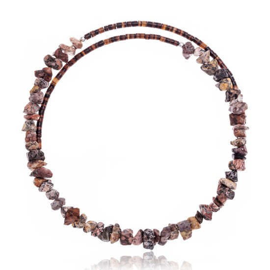Jasper Certified Authentic Navajo Native American Adjustable Choker Wrap Necklace 25564 All Products NB180926223233 25564 (by LomaSiiva)