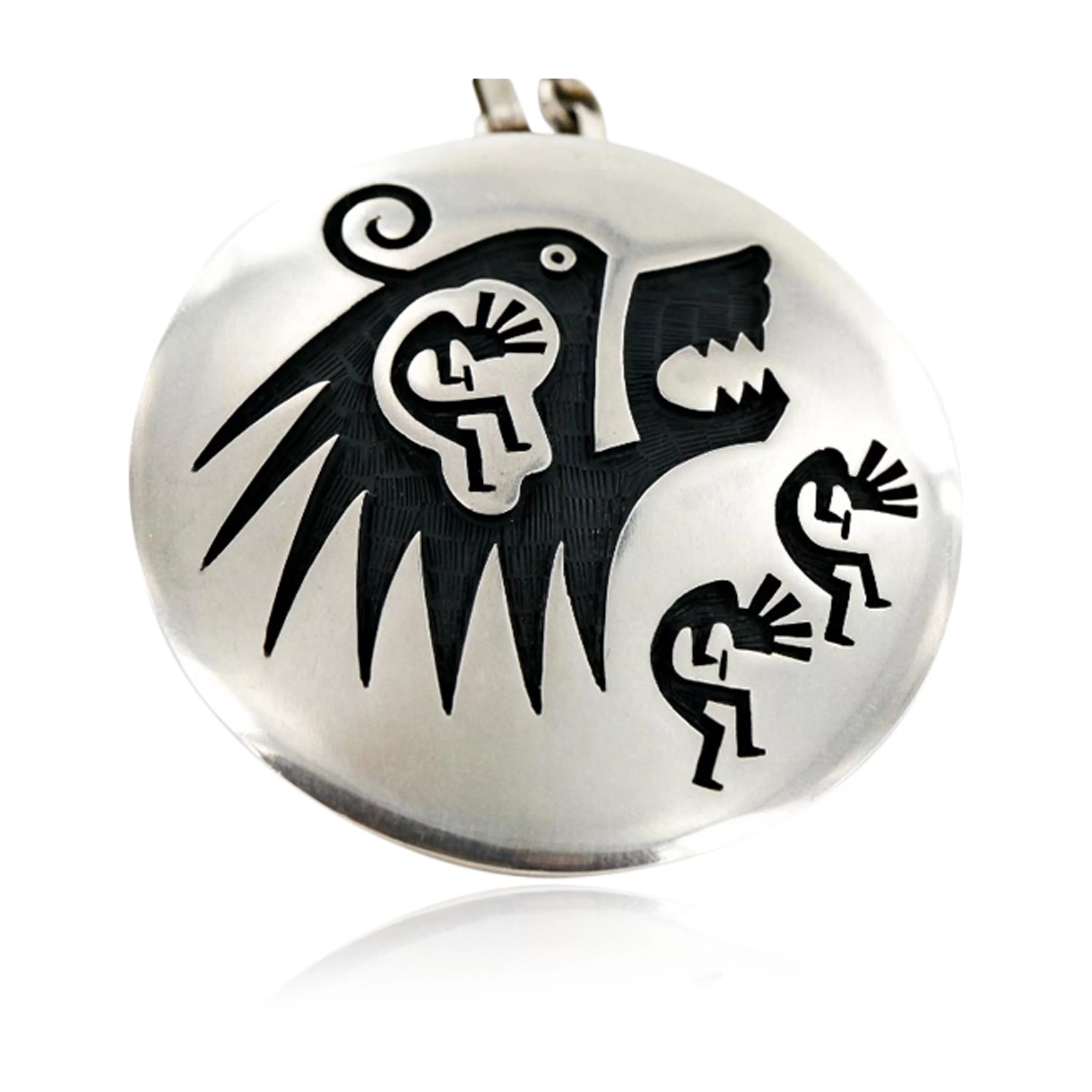 Orecchini Pendenti A Forma Di Ballerino Kokopelli Stile Nativo Americano, Argento Placcato