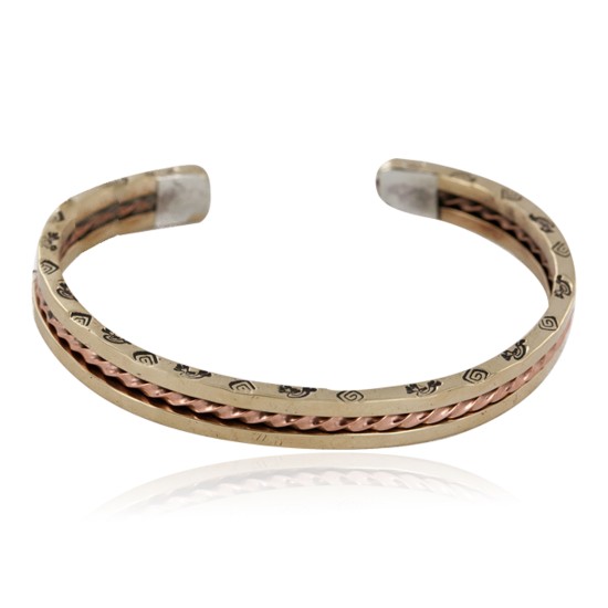 Kokopelli Navajo .925 Sterling Silver Handmade Certified Authentic Pure Copper Brass Native American Bracelet 13008-3 Kokopelli Navajo .925 Sterling Silver Handmade Certified Authentic Pure Copper Brass Native American Bracelet 13008-3