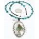 Lage HANDMADE Certified Authentic Navajo .925 Sterling Silver Turquoise Native American Necklace 390891629997