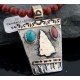 Large 12kt Gold Filled Handmade Arrowhead Certified Authentic Navajo .925 Sterling Silver Turquoise Native American Necklace 370812723028