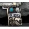 Large 12kt Gold Filled, Handmade Bear Wagon Turquoise .925 Sterling Silver Certified Authentic Navajo 1 Native American Necklace 390589681820
