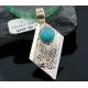 Large 12kt Gold Filled Handmade Eagle Natural Turquoise .925 Sterling Silver Certified Authentic Navajo Native American Necklace 390586628620