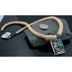 Large 12kt Gold Filled Handmade Kokopelli Certified Authentic Navajo .925 Sterling Silver Turquoise Native American Necklace 370805366233