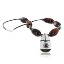 Large $240 InlaidCertified Authentic Navajo .925 Sterling Silver Tigers Eye Turquoise Native American Necklace 15810-44