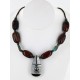 Large $240 InlaidCertified Authentic Navajo .925 Sterling Silver Tigers Eye Turquoise Native American Necklace 15810-44