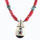 InlaidCertified Authentic Navajo .925 Sterling Silver Coral Turquoise Native American Necklace 750108-3