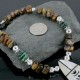Large $300 InlaidCertified Authentic Navajo .925 Sterling Silver Tigers Eye Turquoise Native American Necklace 15422-75