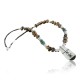 Large $300 InlaidCertified Authentic Navajo .925 Sterling Silver Tigers Eye Turquoise Native American Necklace 15422-75