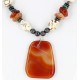 Large Certified Authentic Navajo .925 Sterling Silver Natural Turquoise and Carnelian Native American Necklace 390838855289