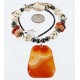 Large Certified Authentic Navajo .925 Sterling Silver Natural Turquoise and Carnelian Native American Necklace 390838855289