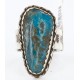 Handmade Certified Authentic Navajo .925 Sterling Silver Natural Turquoise Native American Large Ring  390797972839