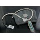 Large $530 Handmade Certified Authentic Navajo .925 Sterling Silver Natural Turquoise Native American Necklace 370927946443