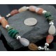 Large Certified Authentic Navajo Native .925 Sterling Silver Natural Turquoise Carnelian Native American Necklace 15353-51