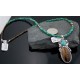 Large Certified Authentic Navajo .925 Sterling Silver Natural Turquoise and Tigers Eye Native American Necklace 390605187227
