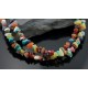 Large Certified Authentic 2 Strand Navajo .925 Sterling Silver Multicolor Native American Necklace 370803468962
