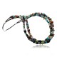 Large Certified Authentic 2 Strand Navajo .925 Sterling Silver Multicolor Natural Stone Native American Necklace 370884659617