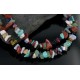 Large Certified Authentic 2 Strand Navajo .925 Sterling Silver Multicolor Natural Stone Native American Necklace 370892803202