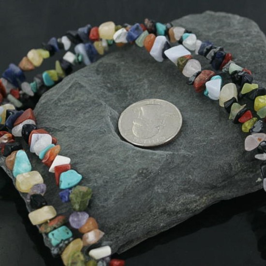 Large Certified Authentic 2 Strand Navajo .925 Sterling Silver Multicolor Natural Stone Native American Necklace 370910490662 Large Certified Authentic 2 Strand Navajo .925 Sterling Silver Multicolor Natural Stone Native American Necklace 370910490662