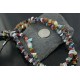 Large Certified Authentic 2 Strand Navajo .925 Sterling Silver Multicolor Natural Stone Native American Necklace 390666943364