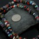 Large Certified Authentic 2 Strand Navajo .925 Sterling Silver Multicolor Natural Stone Native American Necklace 390673047589