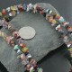 Large Certified Authentic 2 Strand Navajo .925 Sterling Silver Multicolor Natural Stone Native American Necklace 390681843275