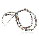 Large Certified Authentic 2 Strand Navajo .925 Sterling Silver Multicolor Stones Native American Necklace 15501-6