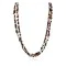 Large Certified Authentic 2 Strand Navajo .925 Sterling Silver Multicolor Stones Native American Necklace 16010