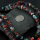 Large Certified Authentic 2 Strand Navajo .925 Sterling Silver Multicolor Stones Native American Necklace 390682362359