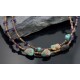 Large Certified Authentic 2 Strand Navajo .925 Sterling Silver Natural Turquoise and LAPIS Native American Necklace 390611034881