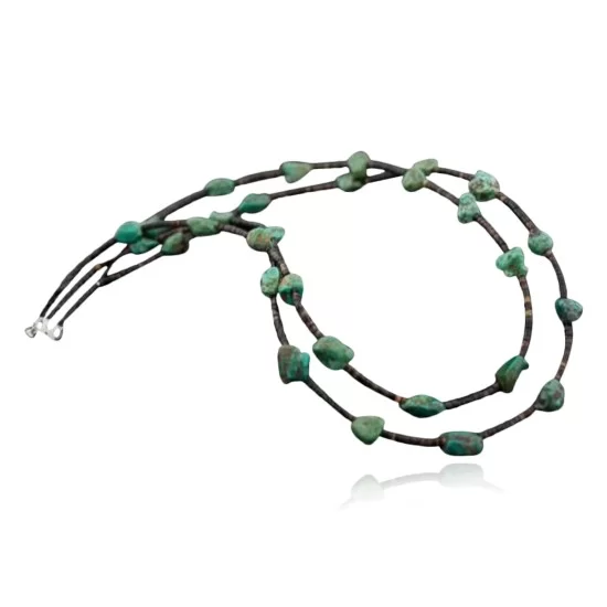 Large Certified Authentic 2 Strand Navajo .925 Sterling Silver Natural Turquoise Native American Necklace 390603321280 Large Certified Authentic 2 Strand Navajo .925 Sterling Silver Natural Turquoise Native American Necklace 390603321280