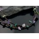 Large Certified Authentic 2 Strand Navajo .925 Sterling Silver Turquoise and Amethyst Native American Necklace 390614969458