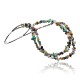 Large Certified Authentic 2 Strand Navajo Native .925 Sterling Silver Multicolor Natural Stone Native American Necklace 15501-7