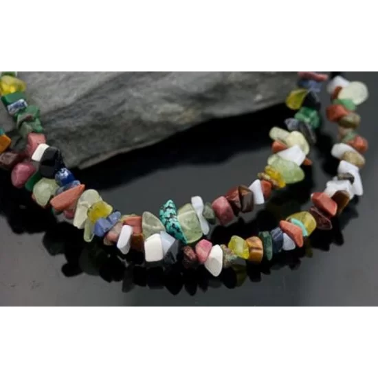 Large Certified Authentic 2 Strand Navajo Native .925 Sterling Silver Multicolor Natural Stone Native American Necklace 15501-7 Large Certified Authentic 2 Strand Navajo Native .925 Sterling Silver Multicolor Natural Stone Native American Necklace 15501-7