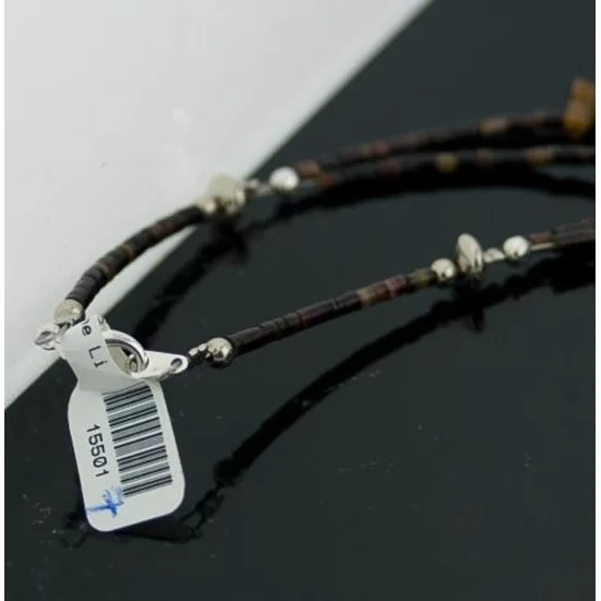 Large Certified Authentic 2 Strand Navajo Native .925 Sterling Silver Multicolor Natural Stone Native American Necklace 15501-7 Large Certified Authentic 2 Strand Navajo Native .925 Sterling Silver Multicolor Natural Stone Native American Necklace 15501-7