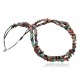 Large Certified Authentic 2 Strand Navajo Native .925 Sterling Silver Multicolor Stones Native American Necklace 15315-26
