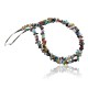Large Certified Authentic 2 Strand Navajo Native .925 Sterling Silver Multicolor Stones Native American Necklace 15501-16