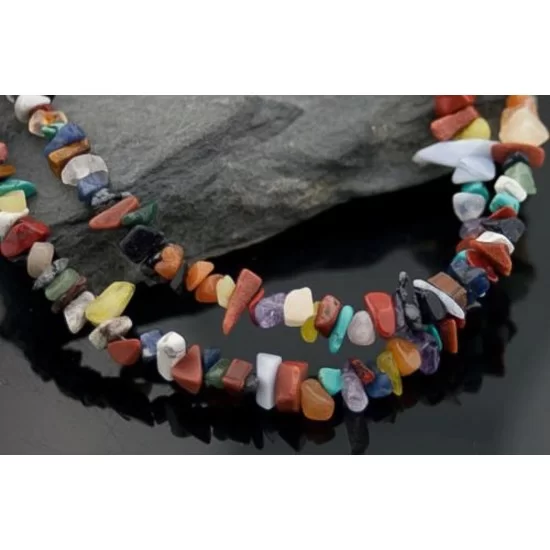 Large Certified Authentic 2 Strand Navajo Native .925 Sterling Silver Multicolor Stones Native American Necklace 15501-22 Large Certified Authentic 2 Strand Navajo Native .925 Sterling Silver Multicolor Stones Native American Necklace 15501-22