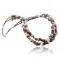 Large Certified Authentic 2 Strand Navajo Native .925 Sterling Silver Multicolor Stones Native American Necklace 15501-23