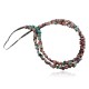Large Certified Authentic 2 Strand Navajo Native .925 Sterling Silver Multicolor Stones Native American Necklace 390603321278