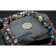 Large Certified Authentic 2 Strand Navajo Native .925 Sterling Silver Multicolor Stones Native American Necklace 390611867857
