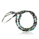 Large Certified Authentic 2 Strand Navajo Native .925 Sterling Silver Multicolor Stones Native American Necklace 390612828686